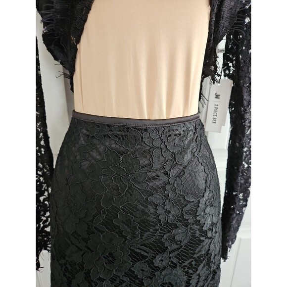NWT Jason Wu 2 Piece Set Pencil Skirt & Top Black Lace Size 2  $400 MSRP - Picture 6 of 15
